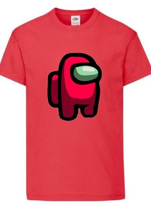 Футболка амонг ас (among us-05) красная 116-128-140-152-164 размер