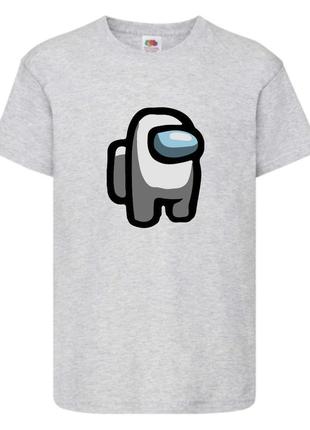 Футболка амонг ас (among us-05) серая 116-128-140-152-164 размер