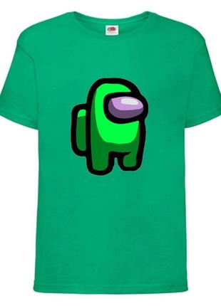 Футболка амонг ас (among us-05) зеленая 116-128-140-152-164 размер