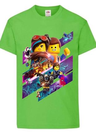 Футболка лего нинзяго лего муви лего лига справедливости (lego-04) светло зеленая 104-164 размер