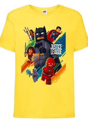 Футболка лего нинзяго лего муви лего лига справедливости (lego-03) желтая 104-164 размер