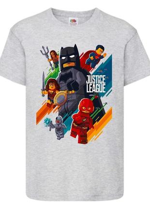 Футболка лего нинзяго лего муви лего лига справедливости (lego-03) серая 104-116-128-140-152-164 размер
