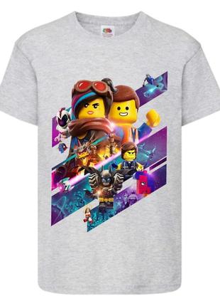 Футболка лего нинзяго лего муви лего лига справедливости (lego-04) серая 104-164 размер