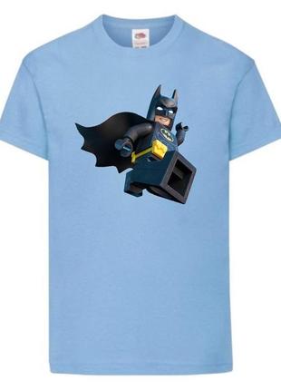 Футболка лего нинзяго лего муви лего бэтмен (lego-09) светло голубая 104-116-128-140-152-164 размер
