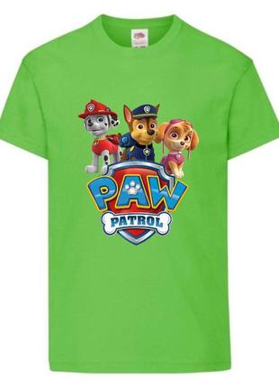 Футболка детская щенячий патруль (paw patrol-05-02) гончик, маршал, скай