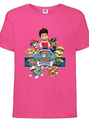 Футболка детская щенячий патруль (paw patrol-0501) все щенки розовая