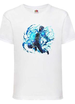 Футболка наруто (naruto - 0013) белая 104-116-128-140-152-164 размер