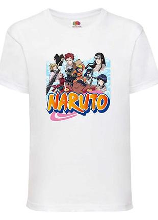Футболка наруто (naruto - 0024) белая 104-116-128-140-152-164 размер