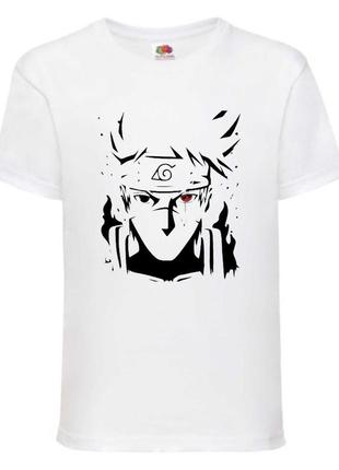 Футболка наруто (naruto - 0032) белая 104-116-128-140-152-164 размер