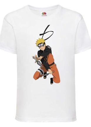 Футболка наруто (naruto - 0047) белая 104-116-128-140-152-164 размер