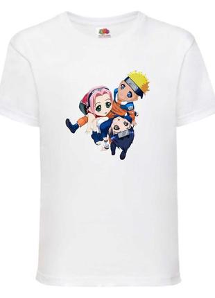 Футболка наруто (naruto - 0062) белая 104-116-128-140-152-164 размер