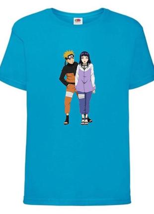 Футболка наруто (naruto - 0040) голубая 104-116-128-140-152-164 размер