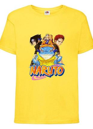Футболка наруто (naruto - 001) желтая 104-116-128-140-152-164 размер