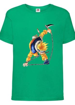 Футболка наруто (naruto - 006) зеленая 104-116-128-140-152-164 размер