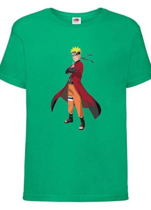 Футболка наруто (naruto - 0046) зеленая 104-116-128-140-152-164 размер