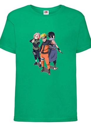 Футболка наруто (naruto - 0053) зеленая 104-116-128-140-152-164 размер