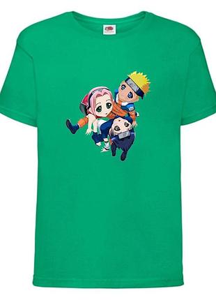 Футболка наруто (naruto - 0062) зеленая 104-116-128-140-152-164 размер
