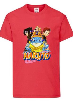 Футболка наруто (naruto - 001) красная 104-116-128-140-152-164 размер