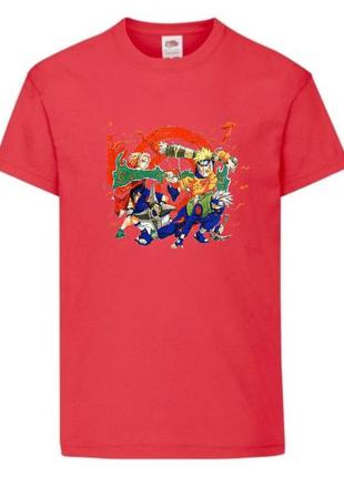Футболка наруто (naruto - 004) красная 104-116-128-140-152-164 размер