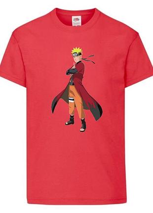 Футболка наруто (naruto - 0046) красная 104-116-128-140-152-164 размер