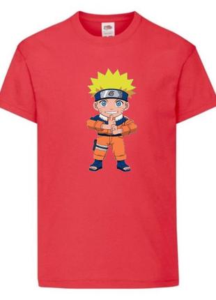 Футболка наруто (naruto - 0060) красная 104-116-128-140-152-164 размер