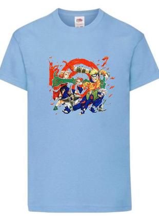 Футболка наруто (naruto - 004) светло голубой104-116-128-140-152-164 размер