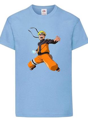 Футболка наруто (naruto - 0019) светло голубой104-116-128-140-152-164 размер