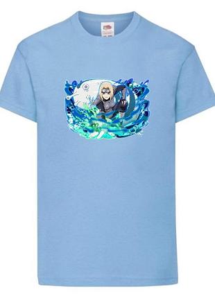 Футболка наруто (naruto - 0027) светло голубой104-116-128-140-152-164 размер