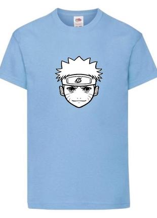 Футболка наруто (naruto - 0028) светло голубой104-116-128-140-152-164 размер