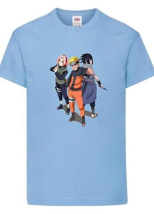 Футболка наруто (naruto - 0053) светло голубой104-116-128-140-152-164 размер
