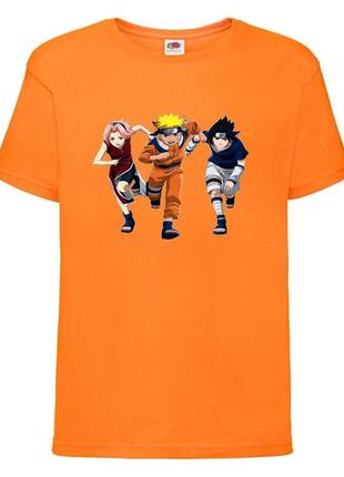 Футболка наруто (naruto - 0042) оранжевая 104-116-128-140-152-164 размер
