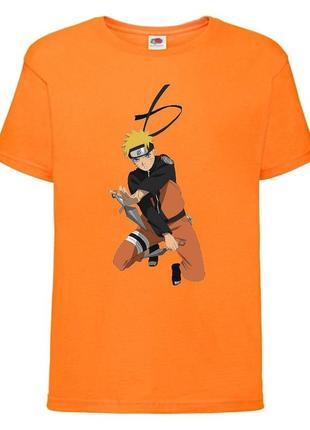 Футболка наруто (naruto - 0047) оранжевая 104-116-128-140-152-164 размер