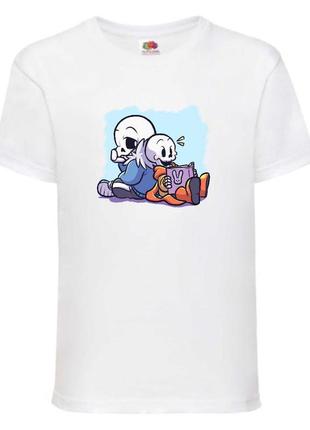 Футболка детская андертейл 0020 (undertale) белая, размеры 104-116-128-140-152-164