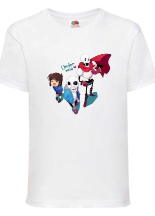 Футболка детская андертейл 0021 (undertale) белая, размеры 104-116-128-140-152-164