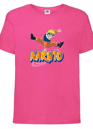 Футболка наруто (naruto - 0037) розовая 104-116-128-140-152-164 размер