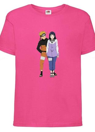 Футболка наруто (naruto - 0040) розовая 104-116-128-140-152-164 размер