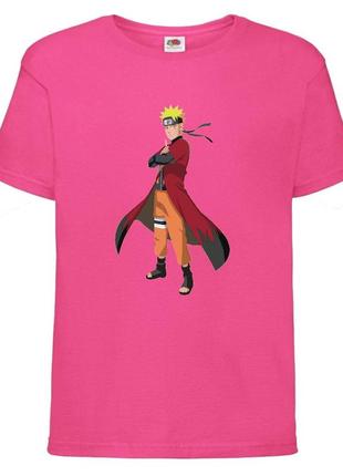 Футболка наруто (naruto - 0046) розовая 104-116-128-140-152-164 размер