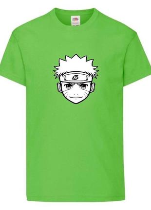 Футболка наруто (naruto - 0028) салатовая 104-116-128-140-152-164 размер