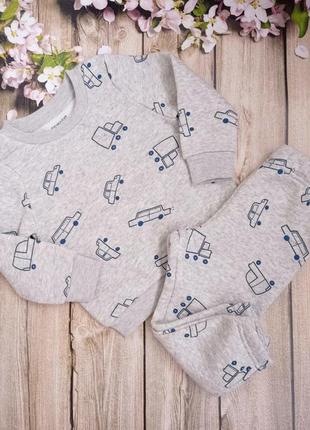 Утепленный флисом базовый костюм на мальчика бренда primark