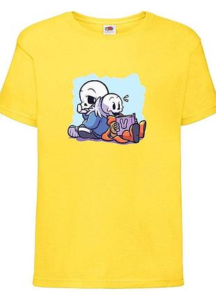 Футболка детская андертейл 0020 (undertale) желтая, размеры 104-116-128-140-152-164