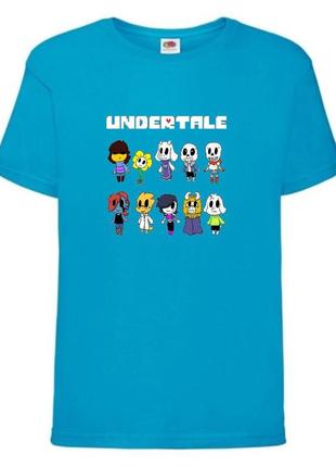 Футболка детская андертейл 007 (undertale) синия, размеры 104-116-128-140-152-164