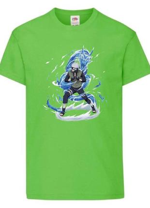 Футболка наруто (naruto - 0057) салатовая 104-116-128-140-152-164 размер