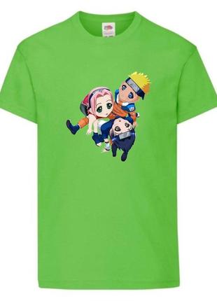Футболка наруто (naruto - 0062) салатовая 104-116-128-140-152-164 размер
