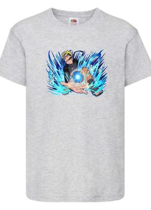 Футболка наруто (naruto - 0012) серая 104-116-128-140-152-164 размер