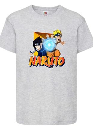 Футболка наруто (naruto - 0031) серая 104-116-128-140-152-164 размер