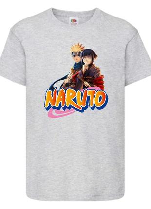 Футболка наруто (naruto - 0043) серая 104-116-128-140-152-164 размер