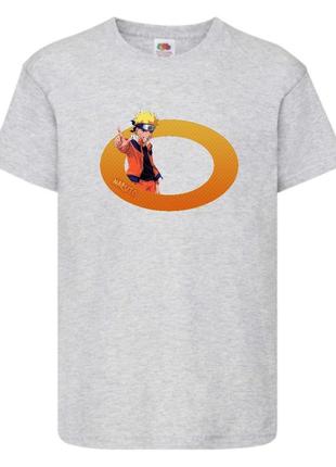 Футболка наруто (naruto - 0044) серая 104-116-128-140-152-164 размер
