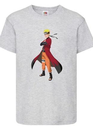 Футболка наруто (naruto - 0046) серая 104-116-128-140-152-164 размер