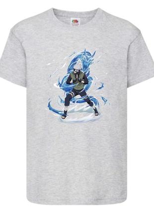 Футболка наруто (naruto - 0057) серая 104-116-128-140-152-164 размер