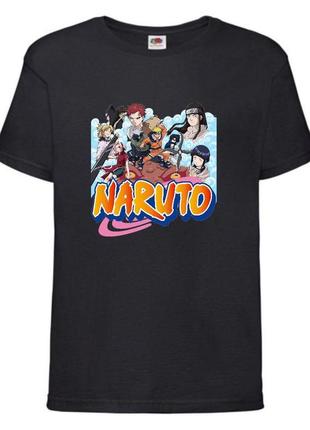 Футболка наруто (naruto - 0024) черная 104-116-128-140-152-164 размер